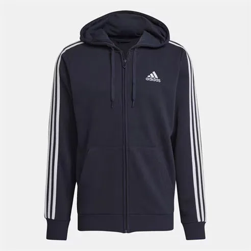 adidas Essentials 3-Stripes Full-Zip Hoodie