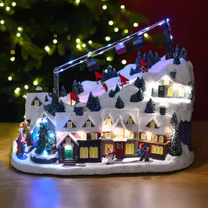 Christmas Ski Slope Scene