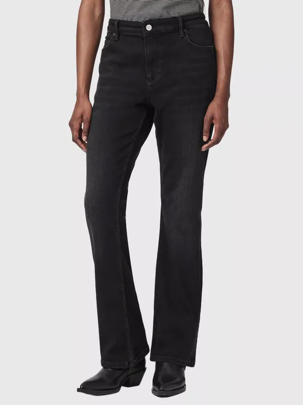 AllSaints Haldan Slim Fit Bootcut Jeans, Washed Black