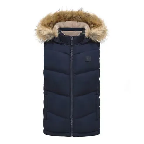 SoulCal Womens  2Zip Detachable Hood Padded Gilet