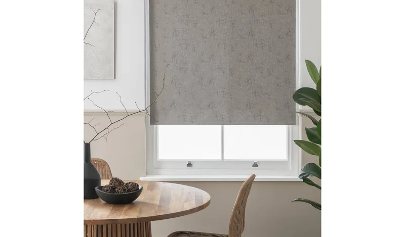 Habitat Mottled Blackout Grey Roller Blind