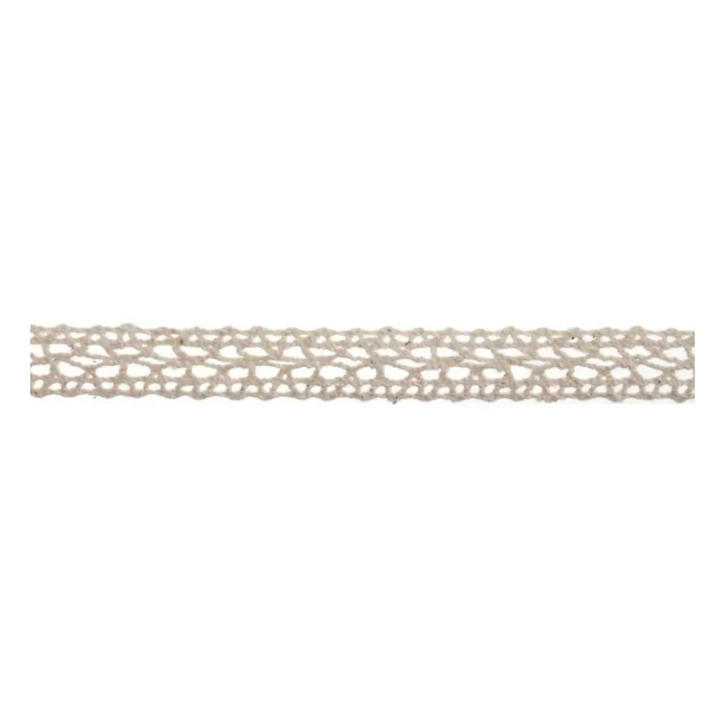 Cream Cotton Lace Weave Ribbon 14mm x 5m