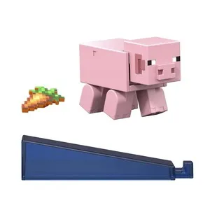 Minecraft Redstone Pig Figure with Building Piece
