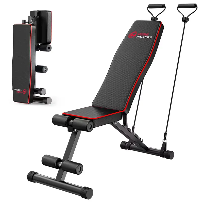 HOMEFITNESSCODE Folding Exercise Bench with 7 Adjustable Positions