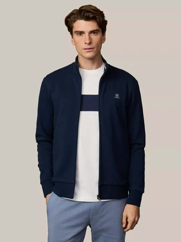 Hackett London Heritage Zip Front Cotton Sweatshirt, Old Navy