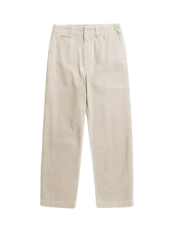 Norse Projects High Waist Heavy Twill Trousers, Natural Ecru