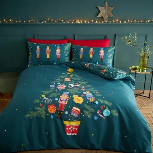 Catherine Lansfield Nutcracker Christmas Duvet Cover Set