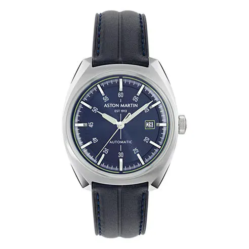 Aston Martin Mens SN71 Tonneau Leather Analogue Automatic Watch