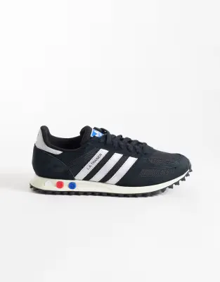 adidas Orginals LA trainers in black and silver
