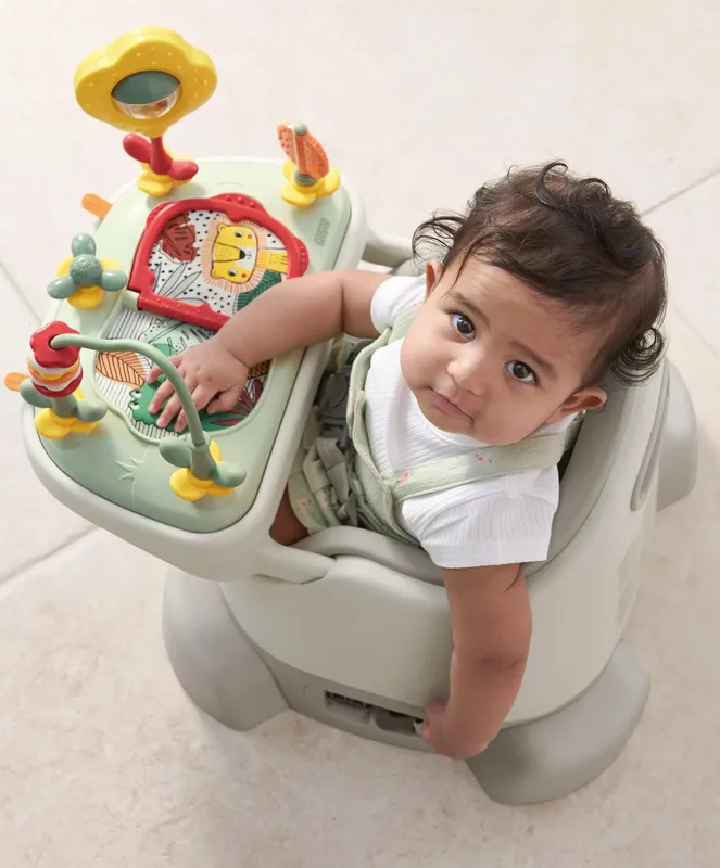 Mamas & Papas Bug 3-in-1 Floor & Booster Seat with Activity Tray - Pebble Grey