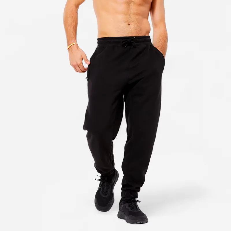 DOMYOS Men's Warm Jogging Bottoms - Ultra Black