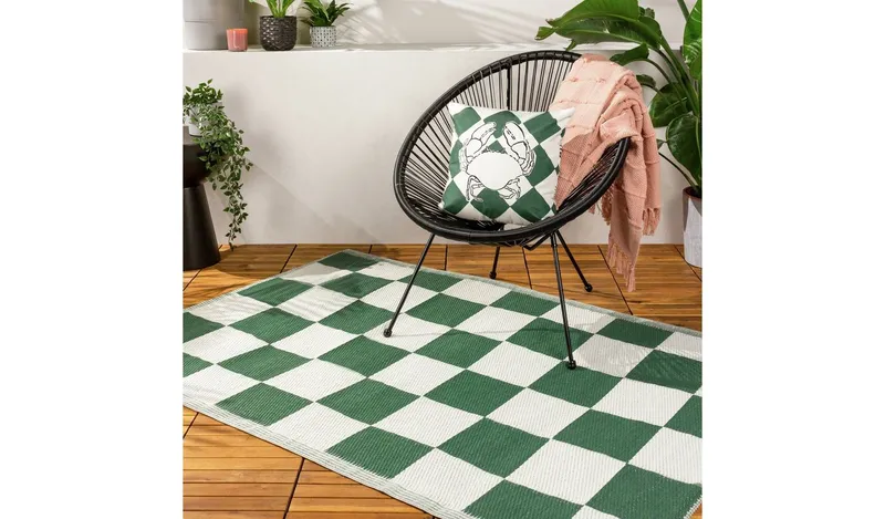 Furn Polypropylene Green Rectangle Outdoor Rug - 120x180cm