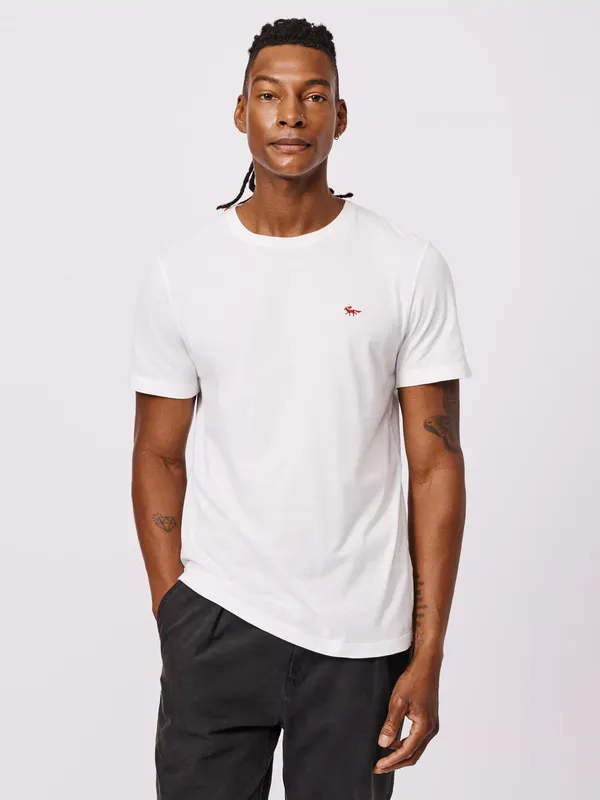 Aubin Regular Fit Short Sleeve Logo Cotton T-Shirt