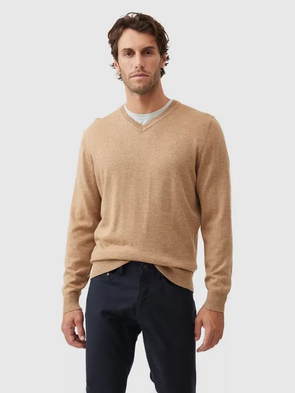 Rodd & Gunn Phoenix Traceable New Zealand Merino V-neck Jumper