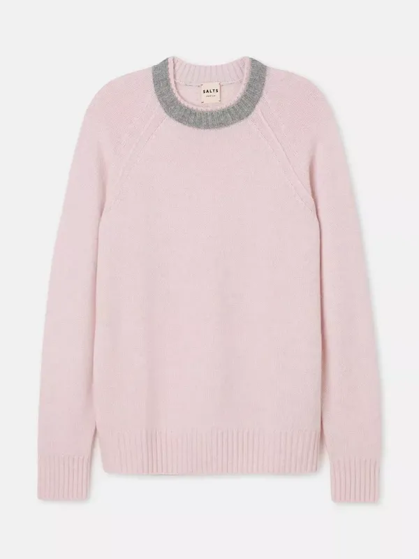 SALTS Unisex Double Trim Wool Rich Jumper