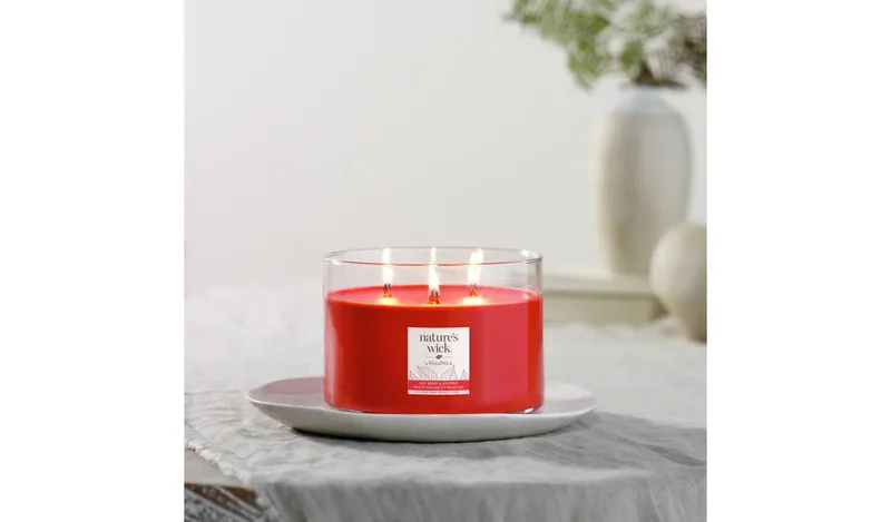 Nature's Wick Multiwick Candle - Redberry & Nutmeg