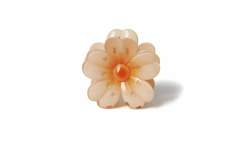 Flitzy Peach Flower Claw Clip