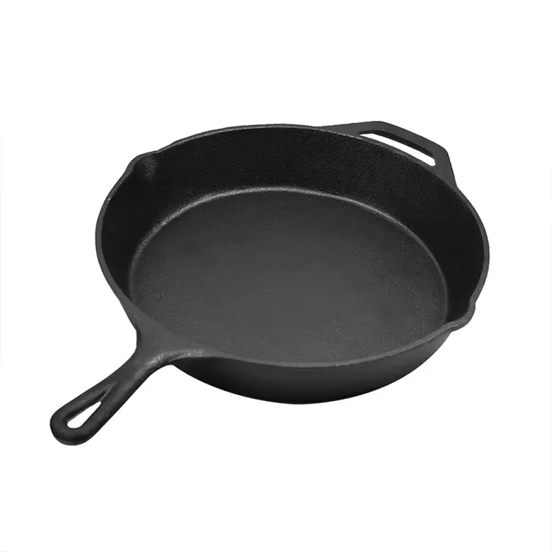 TOQUE Non Stick Cast Iron Frying Pan Round Steak Skillet BBQ Cookware