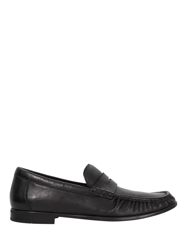 Dune London Sammi Wide Fit Leather Loafers