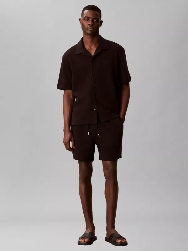 Calvin Klein Cotton Regular Fit Short Sleeve Polo Shirt, Black