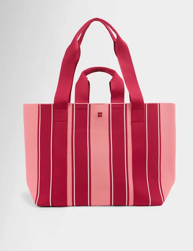 Sweaty Betty Knitted Striped Tote Bag