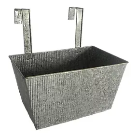 Verve Rectangular Metal Trough 4L (W)20cm- Grey