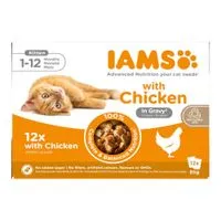 48 x 85g IAMS Advanced Nutrition Wet Cat Food - 36 + 12 Free! *