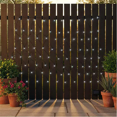 Streetwize White 100 LED Solar Light Net