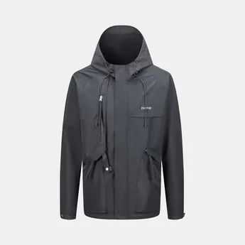 Firetrap Men's Windproof Full Zip Hooded Rain Anorak