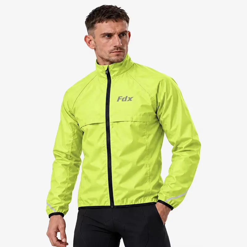 FDX J20 Men’s Waterproof Cycling Jacket Lightweight Breathable Wind Protection
