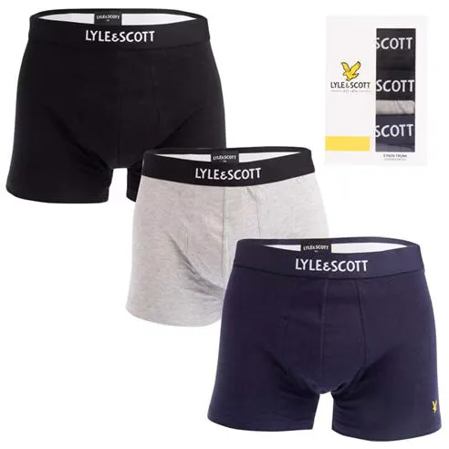 Lyle and Scott Men's Devon 3 Pack Cotton Boxers