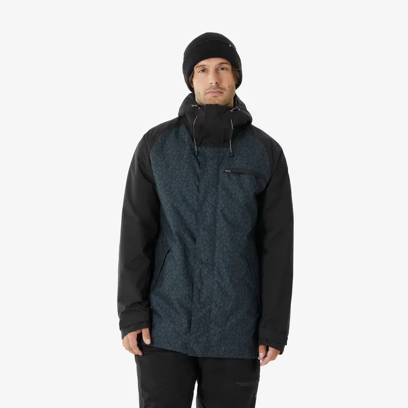 DREAMSCAPE Men’s Long, Warm Ski and Snowboard Jacket 500 - Black