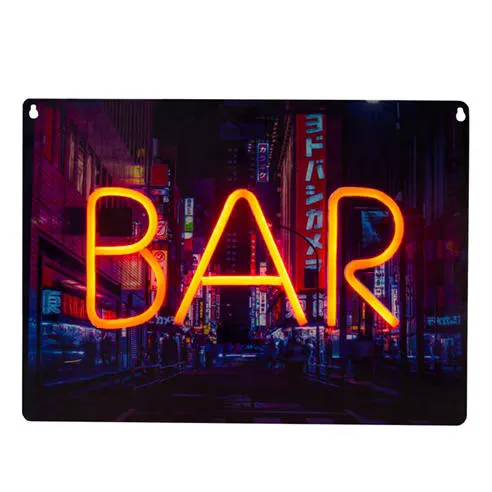 Fizz Creations BAR LED Wall Mountable USB Red Neon Light Novelty Gift