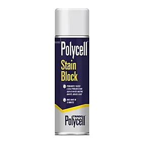 Polycell White Matt Wall & ceiling Stain block primer, 500ml Spray can