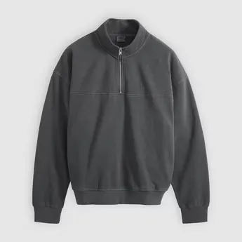 Levis Men's Marina Cotton 1/4-Zip Oversized Fit Fleece Top