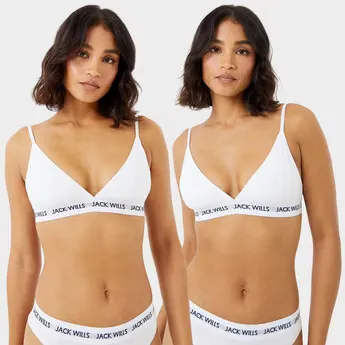 Jack Wills Biddstone 2-Pack Bralette Womens