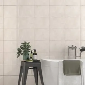Wickes Tivoli Beige Gloss Ceramic Wall Tile - 330 x 250mm - Sample