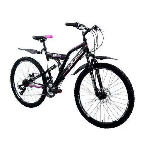 Boss Bikes Boss Stealth 26 Mountain Bike - Black/Pink