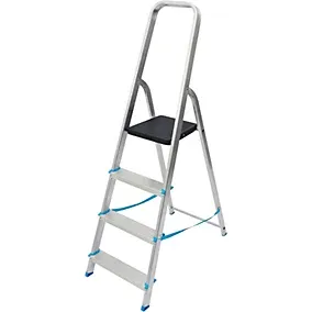 Mac Allister 4 tread Aluminium, plastic & steel Step Ladder