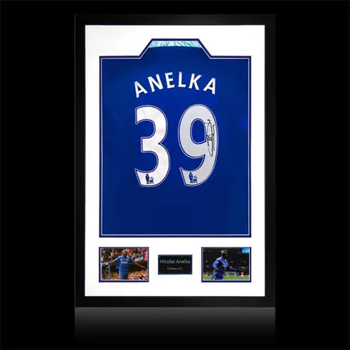 The Fan Cave Nicolas Anelka Signed Chelsea Shirt Premium Frame