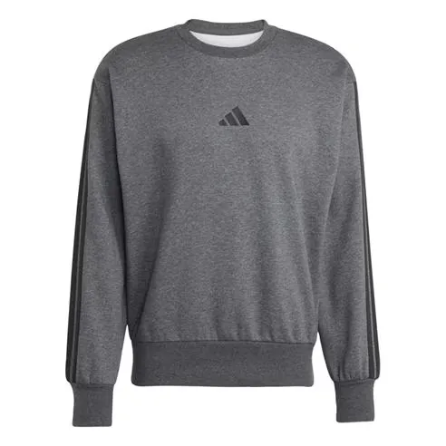 adidas Men's 3-Stripes Fleece Crew-Neck Sweatshirt