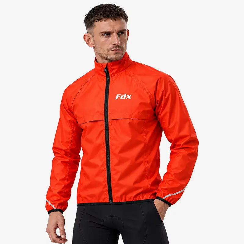 FDX J20 Men’s Waterproof Cycling Jacket Lightweight Breathable Wind Protection
