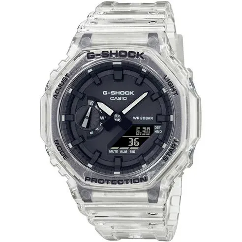 G SHOCK GA-2100 Translucent Skeleton Octagonal Water Resistant Digital Watch