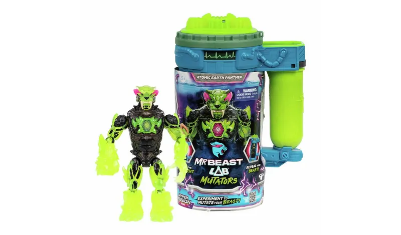 MrBeast Lab Mutation Chamber Rock Panther Action Figure