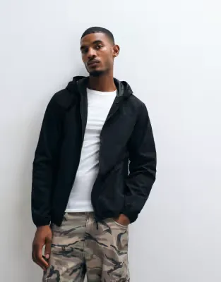 windbreaker jacket in black