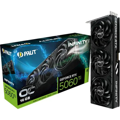 PALIT NVIDIA GeForce RTX 5060 Ti Infinity 3 OC 16GB GDDR7 PCI-Express Graphics Card
