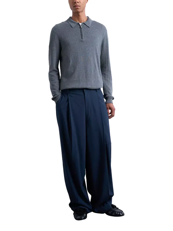 Topman Relaxed Fit Smart Trousers, Navy
