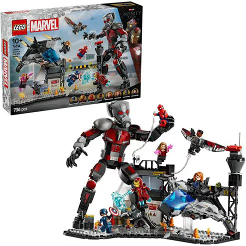 LEGO Marvel 76314 Captain America: Civil War Action Battle
