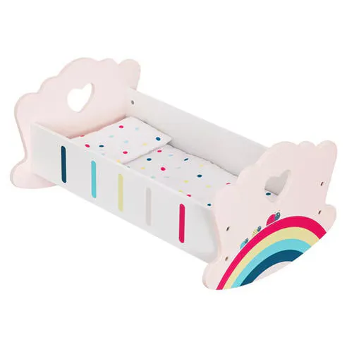 Tooky Toy Wooden Doll Cradle