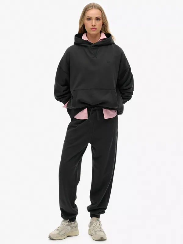 Superdry Studios Cuffed Joggers, Washed Black